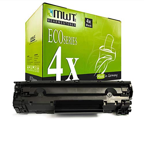 4X MWT Toner kompatibel für Canon I-Sensys LBP 3010 3100 b ersetzt 1870B002 712 Black Schwarz von Mehrwegtoner