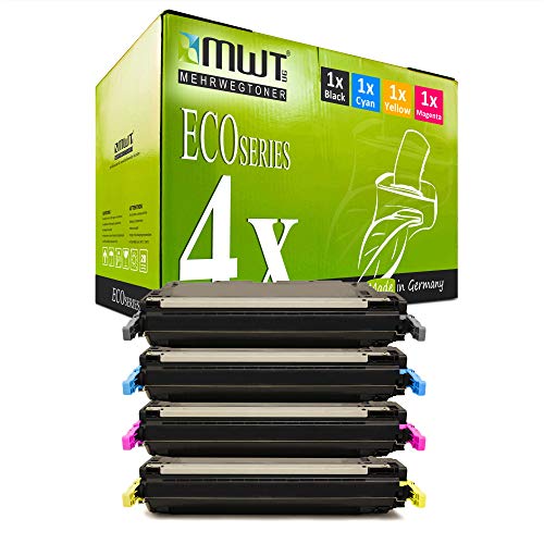 4X MWT kompatibel Toner für HP Color Laserjet 3600 DN N ersetzt Q6470A-73A 502A 501A von Mehrwegtoner