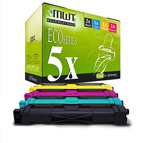 5X Kraft Office Supplies XXL Toner kompatibel für Brother DCP 9017 9022 CDW ersetzt TN-242/246 Schwarz Blau Rot Gelb von Mehrwegtoner