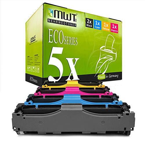 5X MWT kompatibel Toner für HP Color Laserjet CP 2024 2025 2026 2027 X DN N ersetzt CC530A-33A 304A von Mehrwegtoner