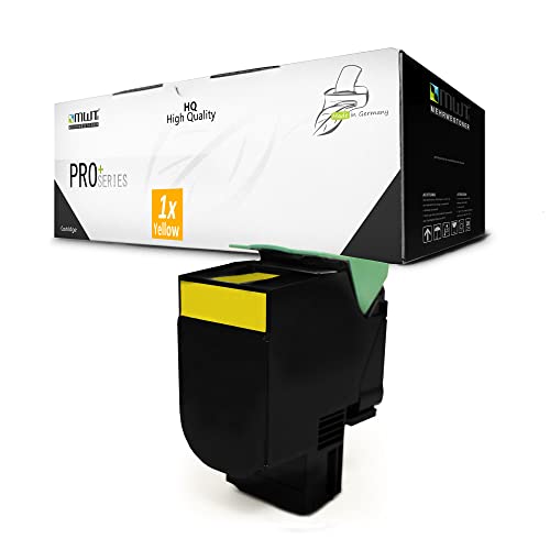 MWT Yellow Toner kompatibel für Lexmark CS421 CS521 CS622 CX421 CX522 CX622 CX625 ersetzt 78C20Y0 für ca.1400 Seiten von Mehrwegtoner