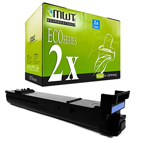 Mehrwegtoner 2X MWT Toner Cartridge für Magicolor Bizhub C20 P , PX , X ersetzen Konica Minolta Blaue C Patronen - deutsche Qualität von MWT - kein Original von Mehrwegtoner