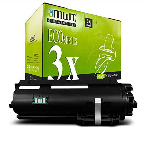 Mehrwegtoner 3X Toner kompatibel für Utax P-4020 MFP P-4025w MFP P-4026iw ersetzt 1T02S50UT0 Schwarz mit ca. 7.500 Seiten von Mehrwegtoner