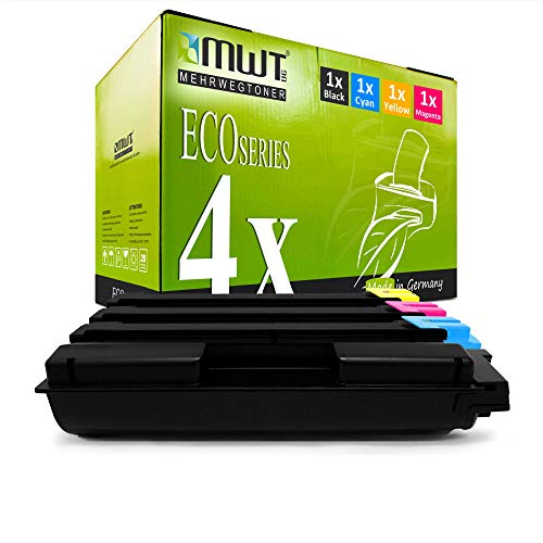 Mehrwegtoner 4X Toner im Set für Kyocera TASKalfa 406ci Copystar CS406ci ersetzt TK-5215 CKMY von Mehrwegtoner