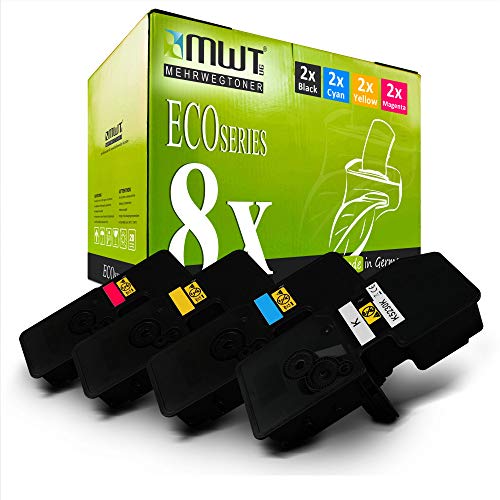 Mehrwegtoner 8X Toner im Set kompatibel für Kyocera Ecosys MA2100cfx MA2100cwfx MA2100cwx MA2100 Series ersetzt TK-5440 CMYK für je 4.000/3.000 Seiten von Mehrwegtoner