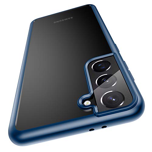 Meifigno Hülle kompatibel mit Samsung Galaxy S21 5G [Militärgeprüft], Matter PC mit weichen Rahmen, stoßfeste Handyhülle kompatibel mit Samsung Galaxy S21 6.2", Blau von Meifigno