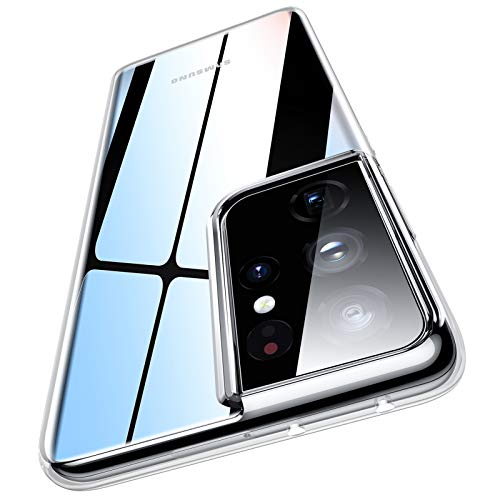 Meifigno Hülle kompatibel mit Samsung S21 Ultra, Soft Clear S21 Ultra Hülle 6,8 Zoll, [Anti-Gelb] Ultradünne & Slim Fit Flexible TPU Hülle, Designed für Samsung Galaxy S21 Ultra 5G Hülle (Transparent) von Meifigno