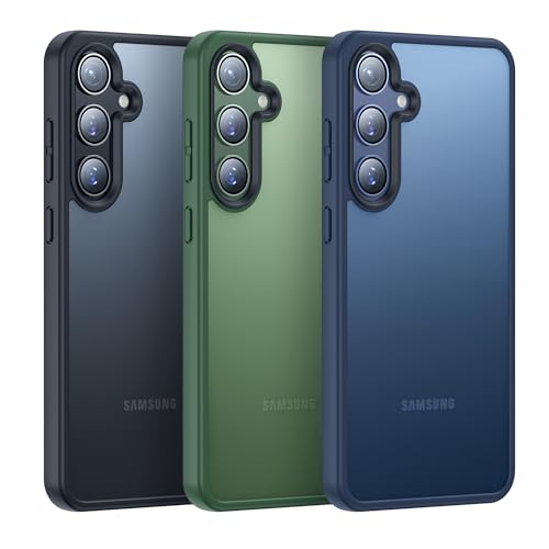 Meifigno Magie Serie Kompatibel mit Samsung Galaxy S24+ Hülle 6,7 Zoll, [Militärgeprüft] Durchscheinend Matt Rückseite mit weichen Rahmen Handyhülle für Galaxy S24+ 5G Hülle, Blau von Meifigno