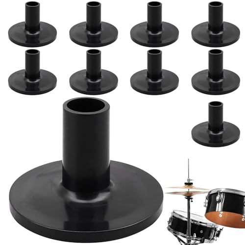 Beckenhülsen mit Stab 10 Stück Beckenhülle mit Stab Beckenständer Hülsen für Trommelbeckenständer Ersatz für Shelf Drum Kit Filz Hi-Hat-Becher Trommel Beckenständer Zubehör von Meifiyu