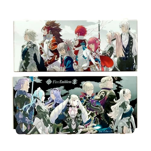 New for New3DS Ersatzabdeckplatten, Embleme von Fire Limited Edition, für neue 3DS kleine Handheld-Spielkonsolen, maßgeschneiderte obere / untere Frontplatte, weiß/schwarze Rückplatte, 2 Stück New for New3DS Ersatzabdeckplatten, Embleme von Fire Limited Edition, für neue 3DS kleine Handheld-Spielkonsolen, maßgeschneiderte obere / untere Frontplatte, weiß/schwarze Rückplatte, 2 Stück von Meigpai