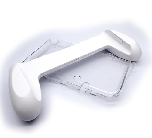 Weiße Farbe für New3DSXL Handgriffe + schützende Kristallschalen, für neue 3DS XL LL 3DSXL 3DSLL Handkonsolen, leichter, rutschfester Gaming-Griff + kratzfeste, transparente Schutzabdeckungen von Meigpai