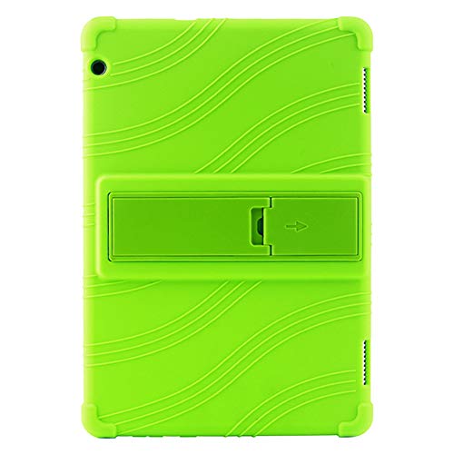 Meijunter Hülle für 10.1" Huawei MediaPad T5 AGS2-W09BHN/CHN 2018 Tablet - Ständer Silikon Gummi Schale Einfach Schutz Case Cover (Grün) von Meijunter