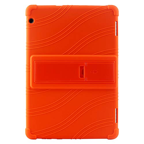Meijunter Hülle für 10.1" Huawei MediaPad T5 AGS2-W09BHN/CHN 2018 Tablet - Ständer Silikon Gummi Schale Einfach Schutz Case Cover (Orange) von Meijunter
