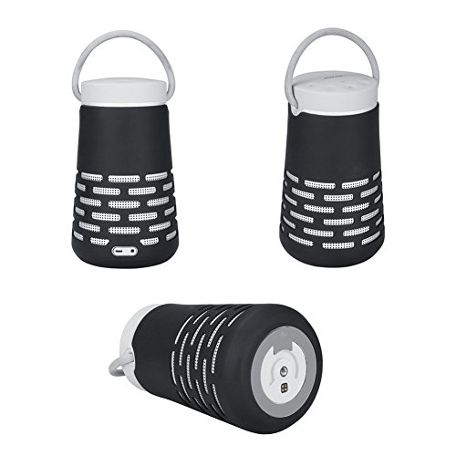 Meijunter Tragbares Trage Silikon Gehäuse Schlinge Hülse Etui Case für Bose SoundLink Revolve+ Bluetooth Lautsprecher,Schlagfest,Leicht zu tragen,Revolve+ Flexibel Schutzhülle Mesh Tasche (schwarz) von Meijunter