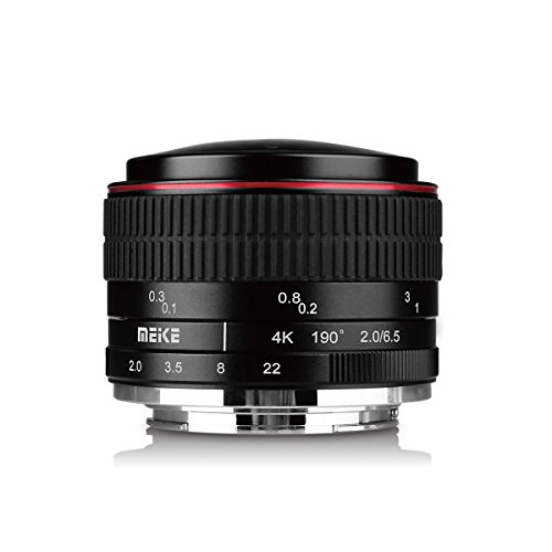 MEKE MK 6,5 mm Kreisförmige F/2.0 Objektiv Fisheye für mirorrless Fuji X-Mount Kameras X-T1 X-T2 X-T3 X-T30 von Meike