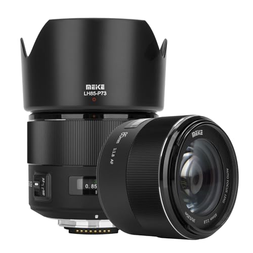 MEKE Teleobjektiv für F-Mount-DSLR-Kamera, 85 mm, f1.8, große Blende, Vollrahmen, Autofokus, kompatibel mit APS-C-Gehäuse wieD610 D750 D780 D810 D850 D3300 D3500 D5100 D5200 D5300 D7100 D7200 von Meike