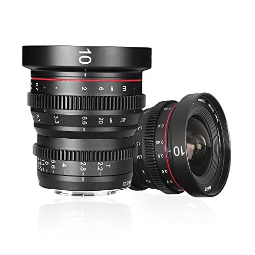 Meike 10mm T2.2 Mini Fixed Prime Manual Focus Wide-Angle Cinema Lens for M43 Micro Four Thirds MFT Mount Cameras BMPCC 4K Z CAM E1 E2 Black Meike 10mm T2.2 Mini Fixed Prime Manual Focus Wide-Angle Cinema Lens for M43 Micro Four Thirds MFT Mount Cameras BMPCC 4K Z CAM E1 E2 Black von Meike