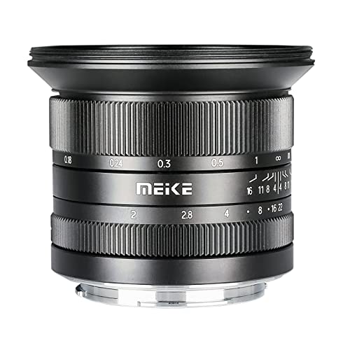 Meike 12 mm F2.0 Ultra-Weitwinkelobjektiv für Sony E Mount APS-C spiegellose Kameras NEX 3 5T NEX 6 7 A6400 A6600 A6000 A6100 A6300 A6500 von Meike