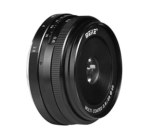 Meike 28mm f/2.8 Fester manueller Fokus Objektiv für Canon EOS M1 M2 M3 2 APS-C spiegellose Kamera von Meike