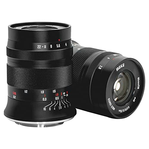 Meike 60mm f2.8 Große Blende APS-C Rahmen Manueller Fokus Festbrennweite Kompatibel mit Olympus EM1 M5 M10 EP5 EPL3 PL5Panasonic Lumix GM1 GM2 GX1 GX Spiegellose M4/3 Mount Kameras von Meike
