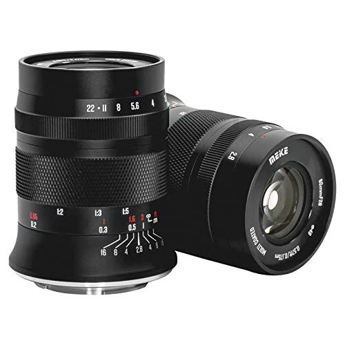 Meike 60mm f2.8 Large Aperture APS-C Frame Manual Focus Prime Fixed Objektiv Kompatibel mit Canon EF-M Mount Mirrorless Kameras EOS M M2 M3 M5 M6 M10 M50 M100 M6II M200 von Meike
