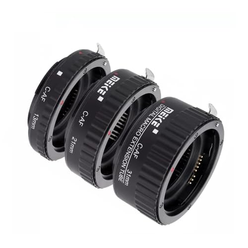 Meike C-AF1-B Kunststoff-Makro-Verlängerungsrohr-Set, kompatibel mit Canon, DSLR-Kamera, 13 mm, 21 mm, 31 mm, 1D, 6D, 7D, 50D, 70D, 550D, 700D, 5D Mark II, 5D Mark III Meike C-AF1-B Kunststoff-Makro-Verlängerungsrohr-Set, kompatibel mit Canon, DSLR-Kamera, 13 mm, 21 mm, 31 mm, 1D, 6D, 7D, 50D, 70D, 550D, 700D, 5D Mark II, 5D Mark III von Meike