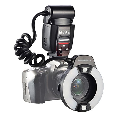 Meike MK-14EXT iTTL TTL LED Makro Ring Blitzlicht für Nikon D4 D800 D5200 D7100 DSLR Kamera mit Hot Shoe Mount von Meike