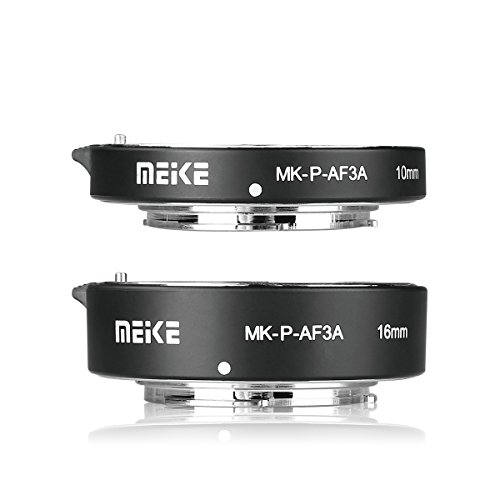 Meike MK-P-AF3A Metall-Autofokus-Verlängerungsrohr für Olympus Panasonic Micro Four Thirds M4/3 Systemkamera-Objektive (10mm+16mm) von Meike