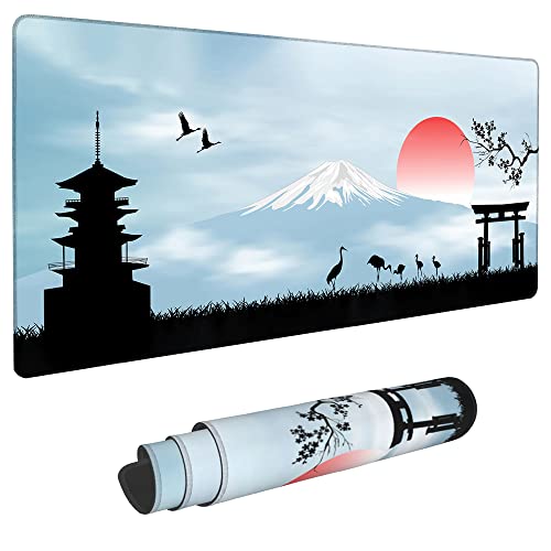 Meikosks Schreibtischunterlage, japanische Halterung, Fuji Sunrise Gaming-Mauspad, Computer-Schreibtischunterlage, Büro, erweiterte große Größe 80x39.9 cm Meikosks Schreibtischunterlage, japanische Halterung, Fuji Sunrise Gaming-Mauspad, Computer-Schreibtischunterlage, Büro, erweiterte große Größe 80x39.9 cm von Meikosks
