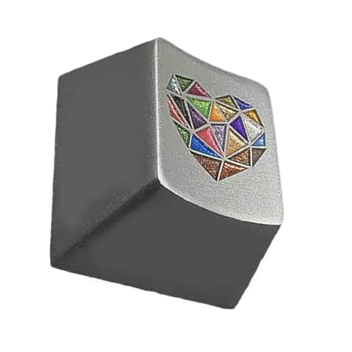 Bunte Herz-Tastenkappe aus Aluminiumlegierung, Metall, Originalhöhe für mechanische Tastaturen Bunte Herz-Tastenkappe aus Aluminiumlegierung, Metall, Originalhöhe für mechanische Tastaturen von Meiliyizu