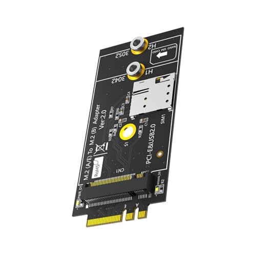 Key A+E Schnittstellen Konverter zu Key B Adapter mit Kartensteckplatz für 3G LTE WWAN Modemmodul Key A+E Schnittstellen Konverter zu Key B Adapter mit Kartensteckplatz für 3G LTE WWAN Modemmodul von Meiliyizu