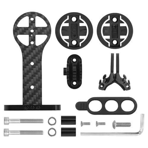 Meiliyizu Fahrradcomputer-Halterung aus Karbonfaser, verstellbar, Stoppuhren, Tachometer, Halterung von Meiliyizu