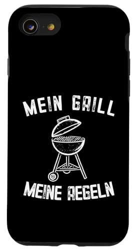 Mein Grill Meine Regeln Vatertag Spruch Für Mann Papa Humor Hülle für iPhone SE (2020) / 7 / 8 von Mein Grill Meine Regeln Vatertag Geschenk Papa