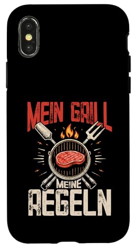 Mein Grill Meine Regeln Vatertag Spruch Für Mann Papa Humor Hülle für iPhone X/XS Mein Grill Meine Regeln Vatertag Spruch Für Mann Papa Humor Hülle für iPhone X/XS von Mein Grill Meine Regeln Vatertag Geschenk Papa