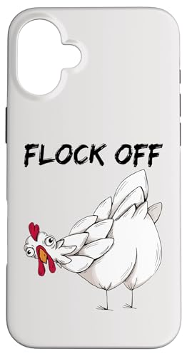 Bauernhoftier sarkastisch 'Flock Off' Huhn Grafik lustig Hülle für iPhone 16 Plus Bauernhoftier sarkastisch 'Flock Off' Huhn Grafik lustig Hülle für iPhone 16 Plus von MeinShirt