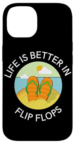 Life is Better in Flip Flops" Sommer Beachy Style lustig Hülle für iPhone 14 Life is Better in Flip Flops" Sommer Beachy Style lustig Hülle für iPhone 14 von MeinShirt