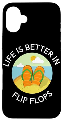 Life is Better in Flip Flops" Sommer Beachy Style lustig Hülle für iPhone 16 Plus Life is Better in Flip Flops" Sommer Beachy Style lustig Hülle für iPhone 16 Plus von MeinShirt