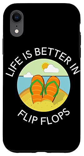 Life is Better in Flip Flops" Sommer Beachy Style lustig Hülle für iPhone XR Life is Better in Flip Flops" Sommer Beachy Style lustig Hülle für iPhone XR von MeinShirt