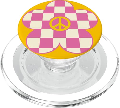 Retro-Schild mit Gänseblümchen-Motiv, 80er-Jahre-Stil, Vintage-Stil PopSockets PopGrip für MagSafe von MeinShirt