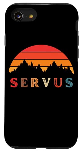 "Servus" Vintage Sonnenuntergang - Bayern und Tirol Lustiges Hülle für iPhone SE (2020) / 7 / 8 von MeinShirt