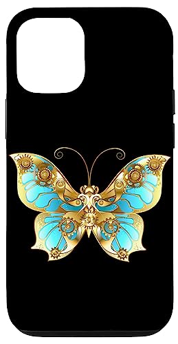 Steampunk Zahnräder Schmetterling Hülle für iPhone 12/12 Pro von MeinShirt