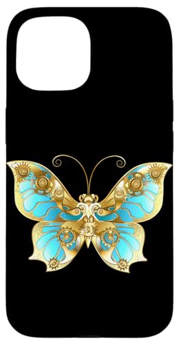 Steampunk Zahnräder Schmetterling Hülle für iPhone 15 von MeinShirt