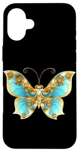 Steampunk Zahnräder Schmetterling Hülle für iPhone 16 Plus Steampunk Zahnräder Schmetterling Hülle für iPhone 16 Plus von MeinShirt