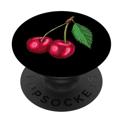 Süße rote Kirschen - Obstliebhaber Landwirt | Frische Sommerfrucht PopSockets Klebender PopGrip von MeinShirt