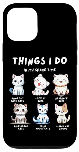 Things I Do - Lustiger Katzenliebhaber Hülle für iPhone 12/12 Pro von MeinShirt