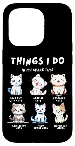 Things I Do - Lustiger Katzenliebhaber Hülle für iPhone 15 Pro von MeinShirt
