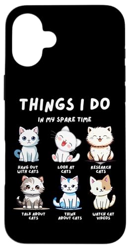 Things I Do - Lustiger Katzenliebhaber Hülle für iPhone 16 Plus Things I Do - Lustiger Katzenliebhaber Hülle für iPhone 16 Plus von MeinShirt