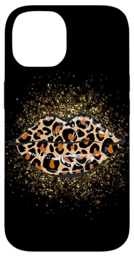 Wild Kiss: Retro Leopard Print Lippen Lustig Hülle für iPhone 14 von MeinShirt