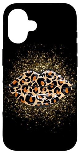 Wild Kiss: Retro Leopard Print Lippen Lustig Hülle für iPhone 16 von MeinShirt