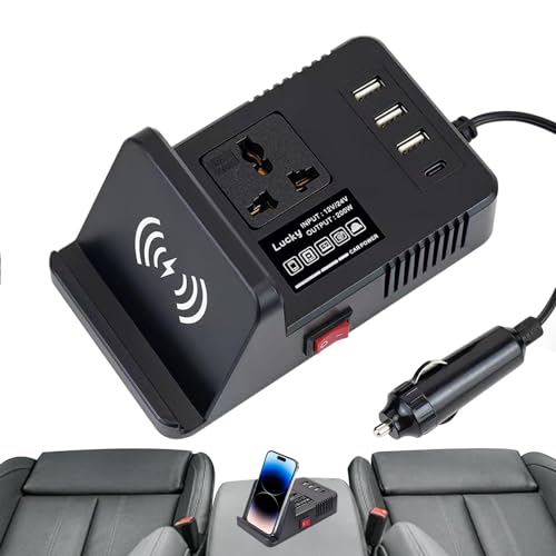 Meindin KFZ Wechselrichter für Laptop - 200W Auto Ladegerät - Automotive Wechselrichter Spannungswandler 3 Schnellladung USB Anschlüsse Auto Stecker Konverter für Handy Tablet von Meindin